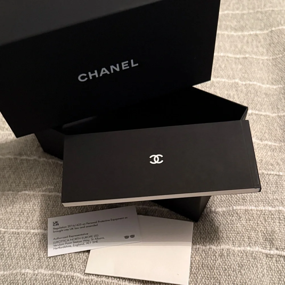 CHANEL Sunglasses box Black with instructions and cards